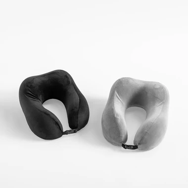 Cestovní polštář černý 30x27x10 cm