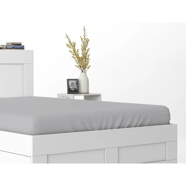 Bavlněné prostěradlo s gumičkou PURE 180x200 cm světle šedé