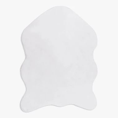 Bílý koberec z umělé kožešiny RABBIT 60x90 cm