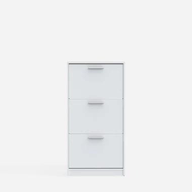 Botník se 3 přihrádkami NOCII bílý