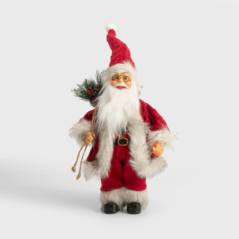 Figurka vánoční Mikuláš, červeno-bílá, 40 cm