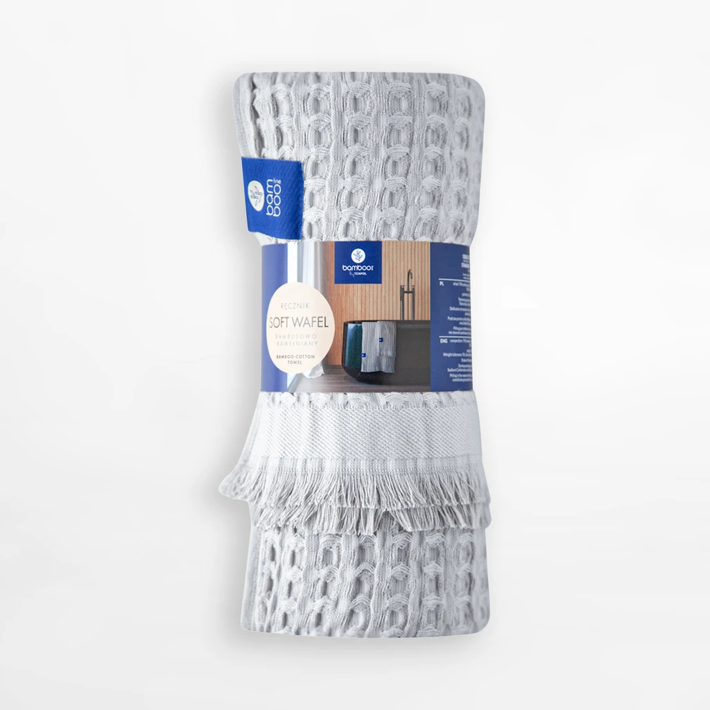 Stříbrný bambusový ručník SOFT WAFEL BAMBOO SPA 50x80 cm