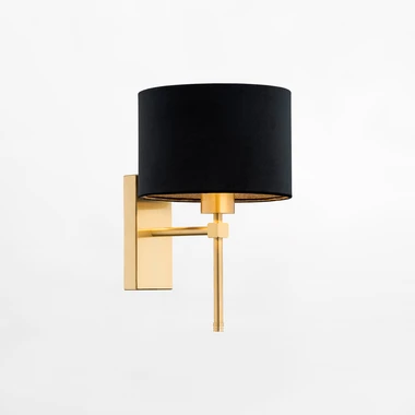 Černo-zlaté nástěnné svítidlo do obývacího pokoje ABBANO