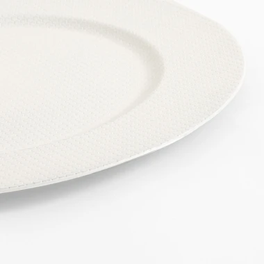 Bílý ozdobný talíř 33 cm