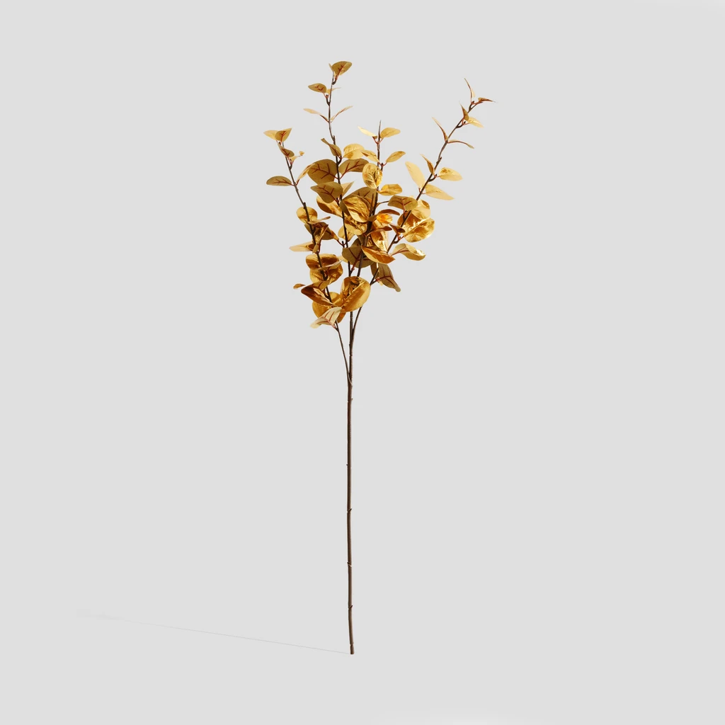 Umělá zlatá květina 74 cm