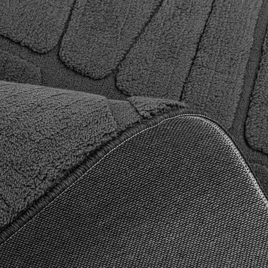 Černý geometrický koberec ACTION 80x150 cm