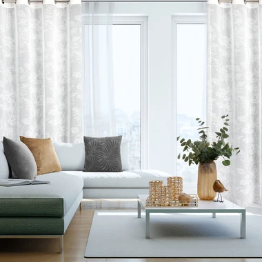 Bílá záclona na průchodkách POLI 140x250 cm