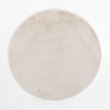 Krémový kulatý koberec RABBIT 120 cm