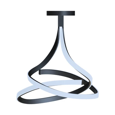 Černé LED stropní svítidlo VISO 60 cm