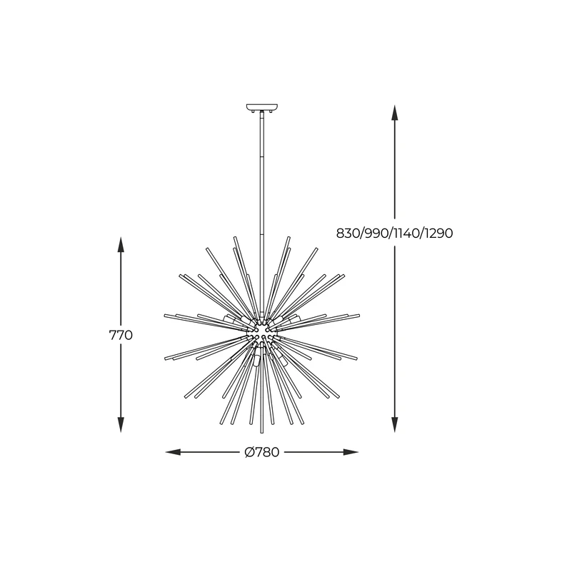 Závěsné svítidlo URCHIN P0491-09C-F7DY