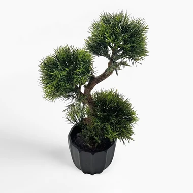 Umělý stromek bonsaj v černém květináči 32 cm