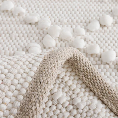 Koberec s kosočtverci AVENUE, bílý, 50x80 cm.