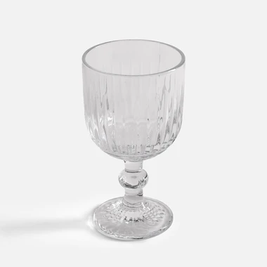 Drážkovaná sklenice na stopce 330 ml