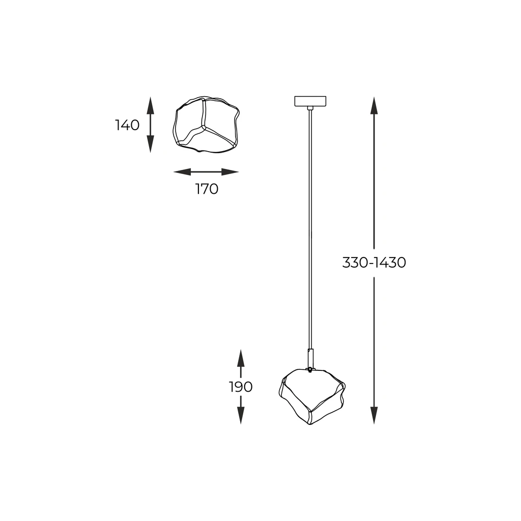 Lampa wisząca ROCK P0488-01F-U8AC