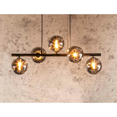 Černé závěsné svítidlo koule ESTERA V