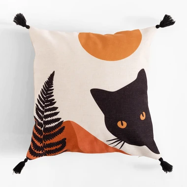 Dekorační povlak na polštář se sluncem CATS 45x45 cm