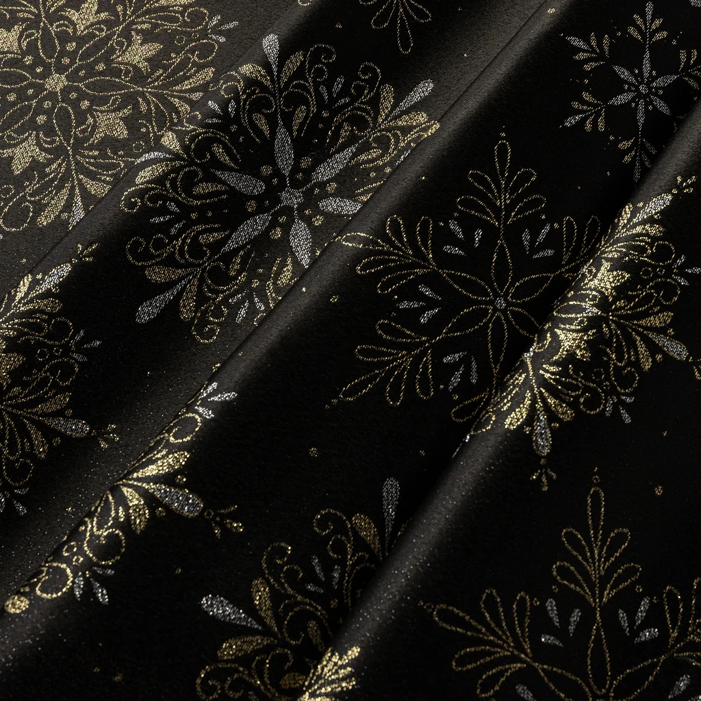 Vánoční ubrus černý GLORIA 140x220 cm