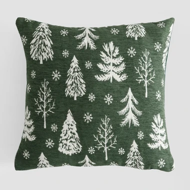 Povlak na polštář se stromečky zelený ENJOY 45x45 cm