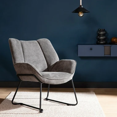 Křeslo na ližinách šedé LIMARVI