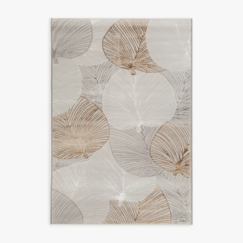 Moderní koberec s listy, 120x170 cm