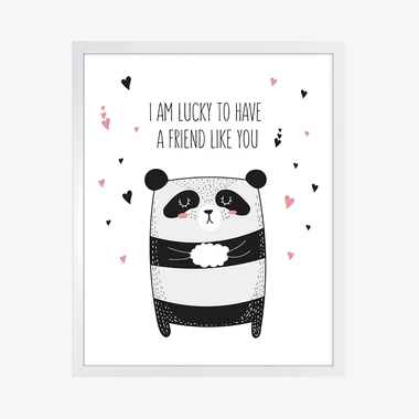 Obraz se spícím medvídkem PANDA 40x50 cm