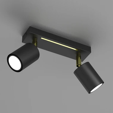 Černo-zlatá dvoubodová světelná lišta STRIPER