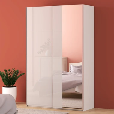 Zrcadlová skříň s posuvnými dveřmi FITIO lesk 150 cm