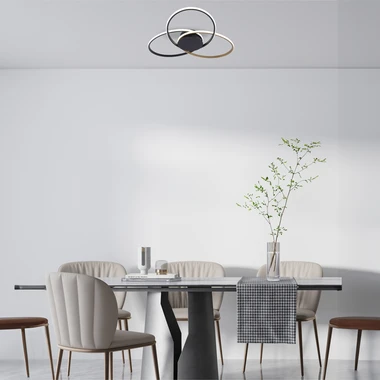 Černo-zlaté LED stropní svítidlo BOLD