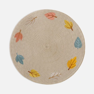 Prostírání s listy šedé 38 cm