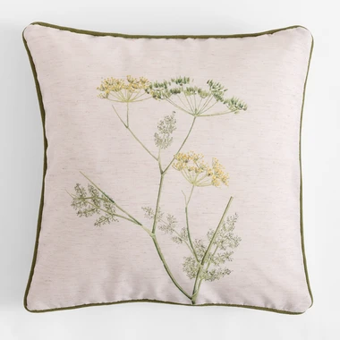 Světle zelený povlak na polštář WILDFLOWER 45x45 cm