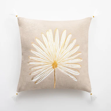 Dekorační povlak na polštář TANZA 45x45 cm bílo-béžový