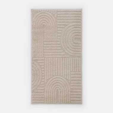 Krémový koberec LA CASA 3D 80x150 cm