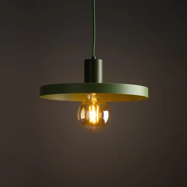 Závěsná lampa SILA GREEN PEAPOD fi 30 cm.