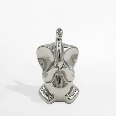 Stříbrná dekorativní figurka slon se zakrytými ústy 13,8 cm