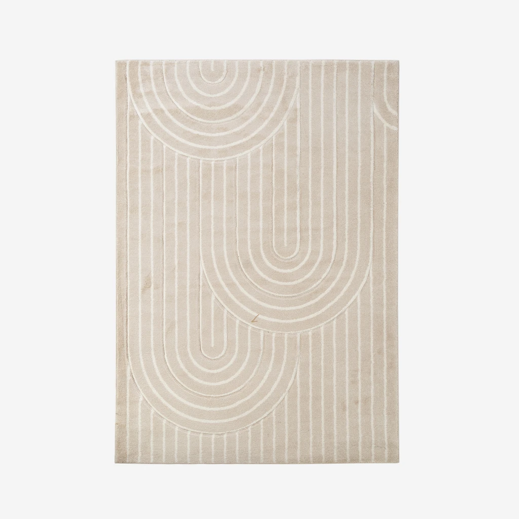 Koberec s geometrickým vzorem SILVA béžový 160x230 cm