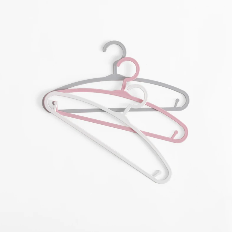 Sada dětských šatních ramínek šedých 6 ks