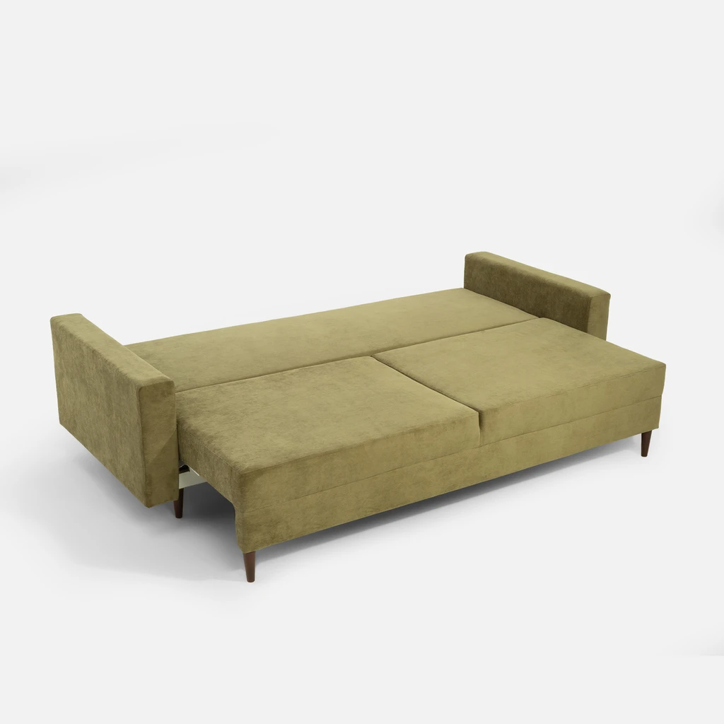 Trojmístná rozkládací pohovka MOSKA olivová