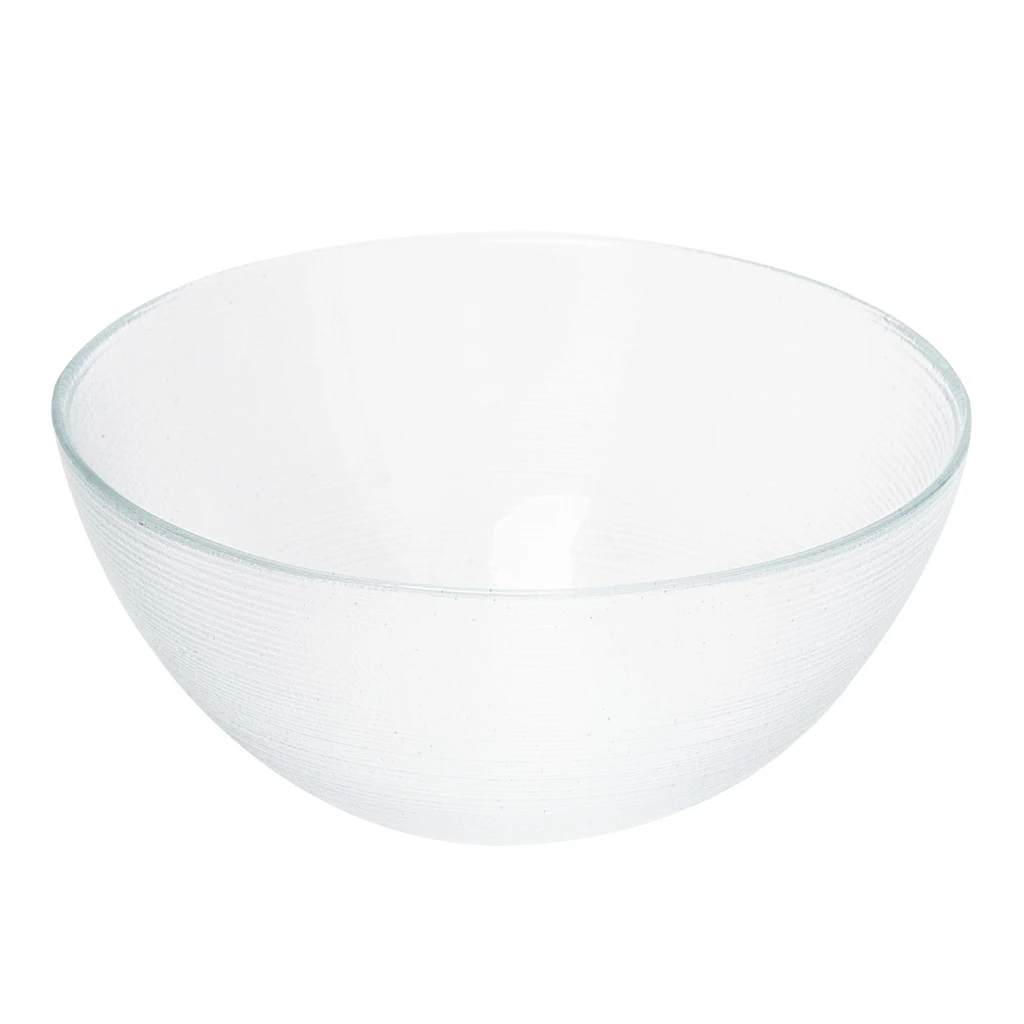 Skleněná mísa na salát s pruhy 15x6,5 cm