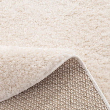 Kulatý koberec FURRY, krémový, 100 cm