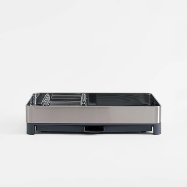 Výsuvný stříbrno-šedý odkapávač na nádobí 43x29,5x8 cm