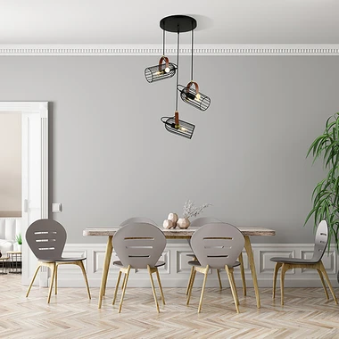 Černé loftové závěsné svítidlo ANTOIN 3