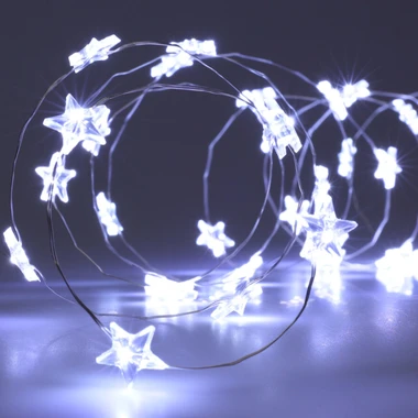 LED OSVĚTLENÍ VÁNOČNÍHO STROMKU HVĚZDY 40 ks, bílé světlo, 2 m