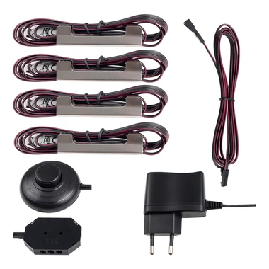 Osvětlení 4-bodové KLIPS LED INOX, teplá barva