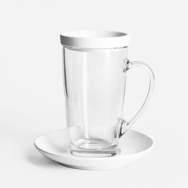 Hrnek s podšálkem a víčkem ALEX 400 ml