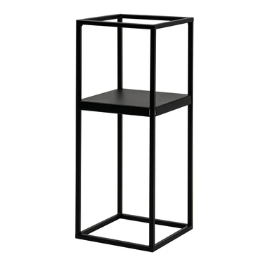 Kwietnik metalowy loftowy czarny LILLIE 47 cm