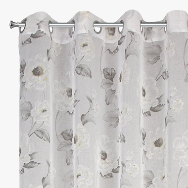 Záclona do obývacího pokoje bílo-olivová 140x250 cm