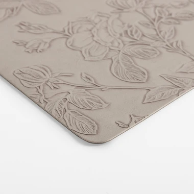 Šedé prostírání KVĚTY 43x30 cm