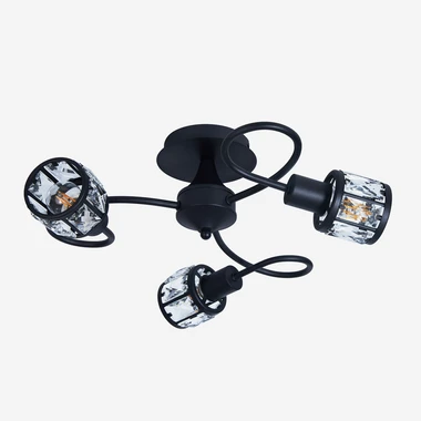 Černé stropní svítidlo MALTA 3