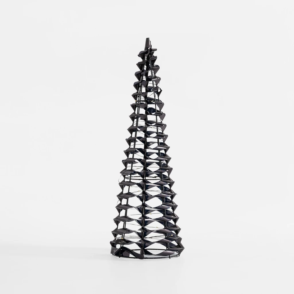 Dekorace stromeček, LED, černá, 40 cm