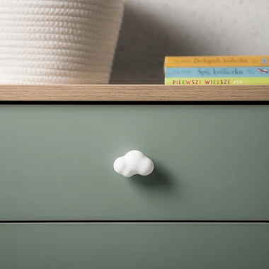 Nábytková dětská úchytka bílá KIDDON OBLÁČEK